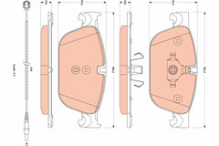 Bremsbelagsatz Scheibenbremse Vorderachse für CITROËN PEUGEOT DS C5 III Break