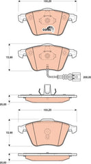 Bremsbelagsatz Scheibenbremse Vorderachse für AUDI SEAT VW A3 Sportback TT