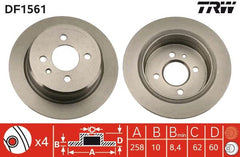 2x Bremsscheibe Hinterachse für BMW 3 Cabriolet Touring