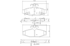 Bremsbelagsatz Scheibenbremse Hinterachse für CHEVROLET SSANGYONG DAEWOO NUBIRA