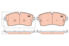 Bremsbelagsatz Scheibenbremse Vorderachse für LAND ROVER DISCOVERY V RANGE IV