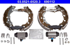 Bremsbackensatz Hinterachse für FIAT FORD 500 C PANDA / CLASSIC