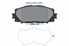 Bremsbelagsatz Scheibenbremse Vorderachse für TOYOTA LEXUS PRIUS PHV CT