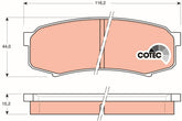 Bremsbelagsatz Scheibenbremse Hinterachse für TOYOTA LEXUS FJ CRUISER FORTUNER