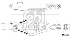Querlenker Hinterachse hinten links für TOYOTA RAV 4 III IV VAN