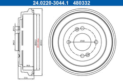 2x Bremstrommel Hinterachse für HYUNDAI KIA ACCENT III Stufenheck i10 I II i20