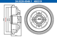 2x Bremstrommel Hinterachse für SUZUKI OPEL SPLASH SWIFT III AGILA B