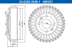 2x Bremstrommel Hinterachse für RENAULT DACIA SMART CLIO V TWINGO III LOGAN