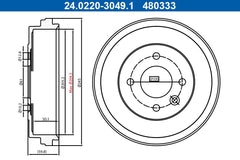 2x Bremstrommel Hinterachse für NISSAN MICRA V