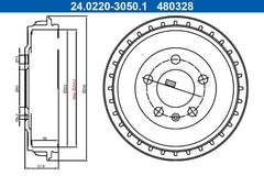 2x Bremstrommel Hinterachse für SEAT SKODA VW ARONA IBIZA V FABIA IV POLO VI