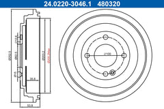 2x Bremstrommel Hinterachse für HYUNDAI KIA ACCENT IV Stufenheck i20 ACTIVE II