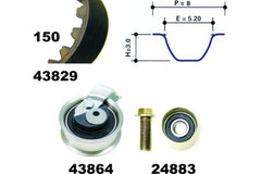Zahnriemensatz für AUDI SEAT SKODA VW A4 B5 Avant B6 Cabriolet B7 A6 C5