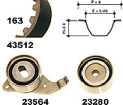 Zahnriemensatz für TOYOTA AVENSIS Kombi Liftback CAMRY CARINA E VI Sportswagon