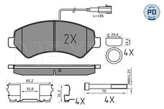 Bremsbelagsatz Scheibenbremse Vorderachse für CITROËN FIAT OPEL PEUGEOT JUMPER