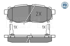 Bremsbelagsatz Scheibenbremse Hinterachse für SUBARU TOYOTA BRZ FORESTER LEGACY
