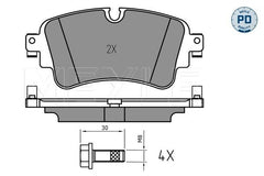 Bremsbelagsatz Scheibenbremse Hinterachse für AUDI VW A4 Allroad B9 Avant A5
