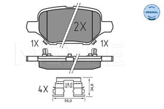 Bremsbelagsatz Scheibenbremse Hinterachse für OPEL CHEVROLET MOKKA / X TRAX