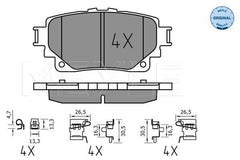 Bremsbelagsatz Scheibenbremse Hinterachse für SUBARU SUZUKI TOYOTA LEXUS