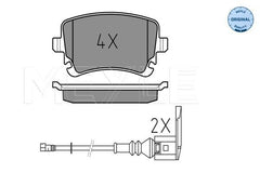 Bremsbelagsatz Scheibenbremse Hinterachse für AUDI VW A6 C6 Avant MULTIVAN T5
