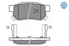 Bremsbelagsatz Scheibenbremse Hinterachse für HONDA MG ROVER ACCORD III