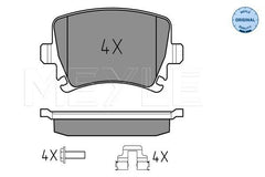 Bremsbelagsatz Scheibenbremse Hinterachse für AUDI SEAT SKODA VW A3 Sportback