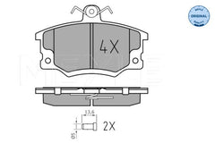 Bremsbelagsatz Scheibenbremse Vorderachse für ALFA ROMEO FIAT LANCIA 145 146