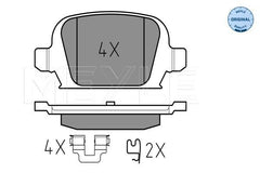 Bremsbelagsatz Scheibenbremse Hinterachse für OPEL CORSA C TIGRA TwinTop