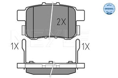 Bremsbelagsatz Scheibenbremse Hinterachse für HONDA ACCORD VIII Tourer