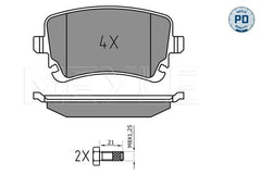 Bremsbelagsatz Scheibenbremse Hinterachse für AUDI VW A4 B6 Avant Cabriolet B7