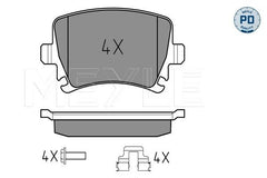 Bremsbelagsatz Scheibenbremse Hinterachse für AUDI SEAT SKODA VW A3 Sportback