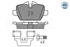 Bremsbelagsatz Scheibenbremse Hinterachse für BMW MINI 1 3 Touring Coupe