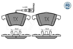 Bremsbelagsatz Scheibenbremse Vorderachse für VW CALIFORNIA T5 Camper T6