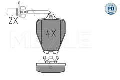 Bremsbelagsatz Scheibenbremse Vorderachse für AUDI A4 B5 Avant A6 C5