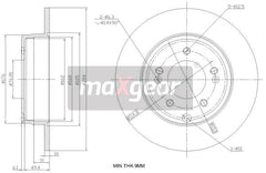 2x Bremsscheibe Hinterachse für HYUNDAI KIA GRANDEUR ix35 SONATA V CADENZA II