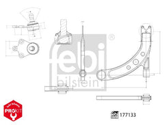 Querlenker Vorderachse links für AUDI SEAT SKODA VW A1 Allstreet City Carver