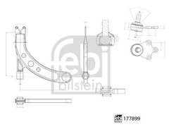 Querlenker Vorderachse rechts für KIA RIO III Stufenheck Hatchback Van