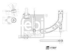 Querlenker Vorderachse links für KIA RIO III Stufenheck Hatchback Van