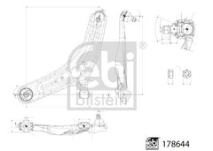 Querlenker Vorderachse links für HYUNDAI KIA ix20 VENGA Hatchback Van