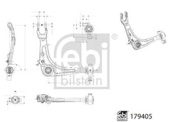 Querlenker Vorderachse rechts für CITROËN C5 III Break C6