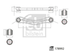 Querlenker Hinterachse rechts für MERCEDES-BENZ GL-KLASSE M-KLASSE R-KLASSE
