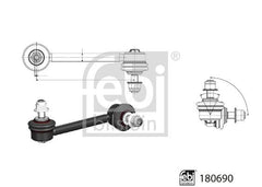 Koppelstange Stabilisator Hinterachse rechts für TESLA MODEL 3