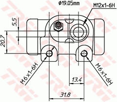 Radbremszylinder Hinterachse für CITROËN C2 ENTERPRISE C3 I Pluriel