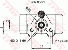 Radbremszylinder Hinterachse für SKODA 105,120 110 Coupe 130 1000MB 1100MB