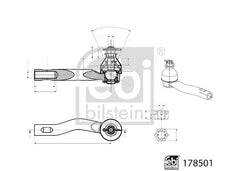 Spurstangenkopf Vorderachse links für TOYOTA AYGO X C-HR COROLLA Stufenheck