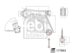 Querlenker Vorderachse links für FIAT OPEL DOBLO Cargo Kombi