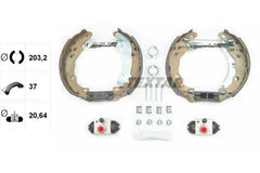 Bremsbackensatz Hinterachse für CITROËN PEUGEOT C2 C3 I Pluriel 1007