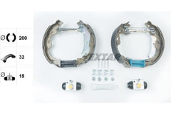 Bremsbackensatz Hinterachse für OPEL SEAT SUZUKI GERMAN E CARS AGILA IBIZA IV