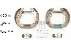 Bremsbackensatz Hinterachse für TOYOTA YARIS