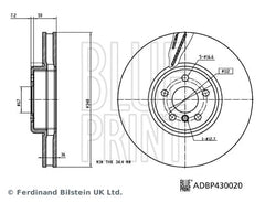 Bremsscheibe Vorderachse links für BMW TOYOTA 2 Coupe 3 Touring 4 Cabriolet 5 6