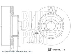 2x Bremsscheibe Vorderachse für TESLA MODEL 3